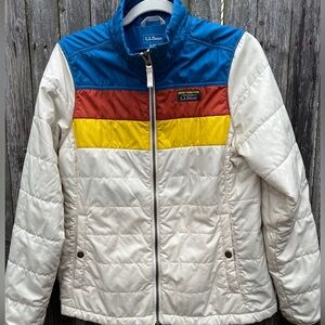 L.L. Bean Striped Lightweight Winter Jacket